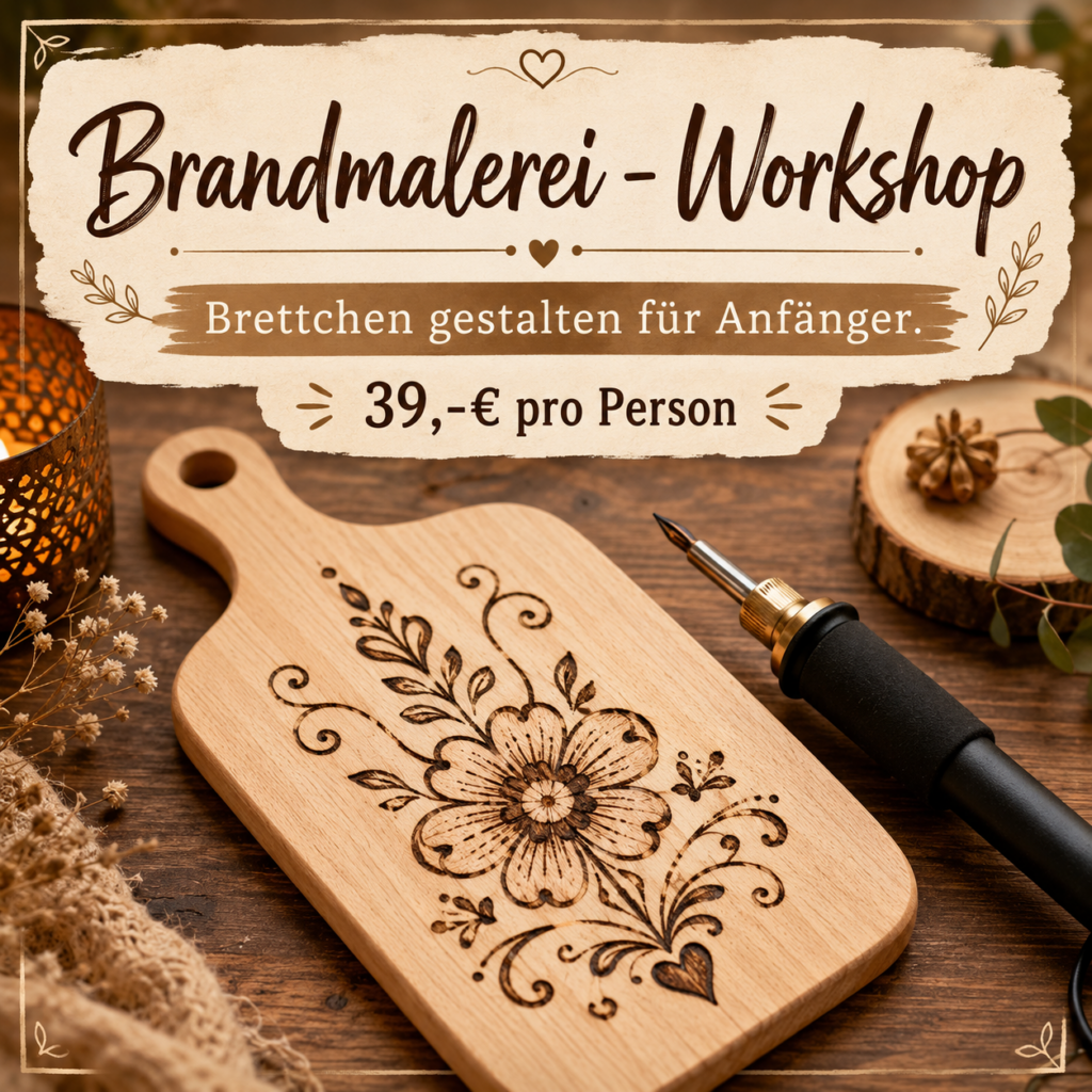 Brandmalerei-Workshop – Brettchen gestalten für Anfänger