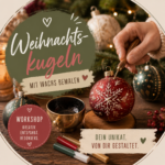 Weihnachtskugeln mit Wachs verzieren